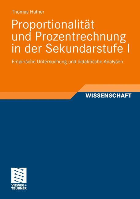 Cover: 9783834819260 | Proportionalität und Prozentrechnung in der Sekundarstufe I | Hafner