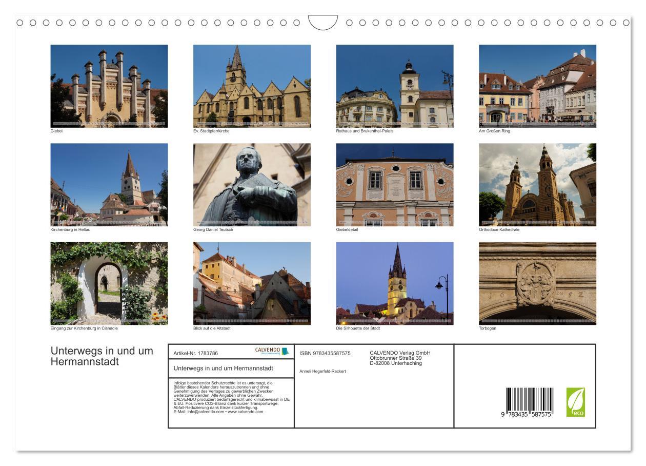 Bild: 9783435587575 | Unterwegs in und um Hermannstadt (Wandkalender 2025 DIN A3 quer),...