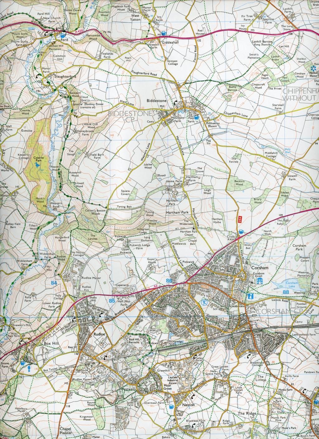 Bild: 9780319243497 | Chippenham and Bradford-on-Avon | Ordnance Survey | (Land-)Karte