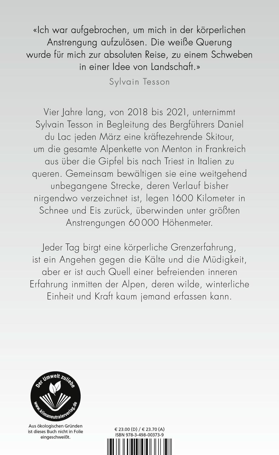 Rückseite: 9783498003739 | Weiß | 'Ein hervorstechendes Werk der Reiseliteratur.' SZ | Tesson