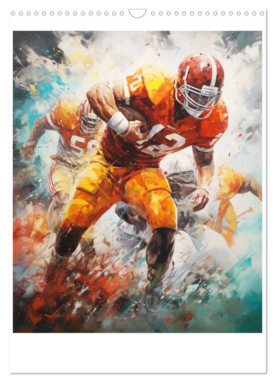 Bild: 9783435863211 | American Football. Paintings (Wandkalender 2025 DIN A3 hoch),...