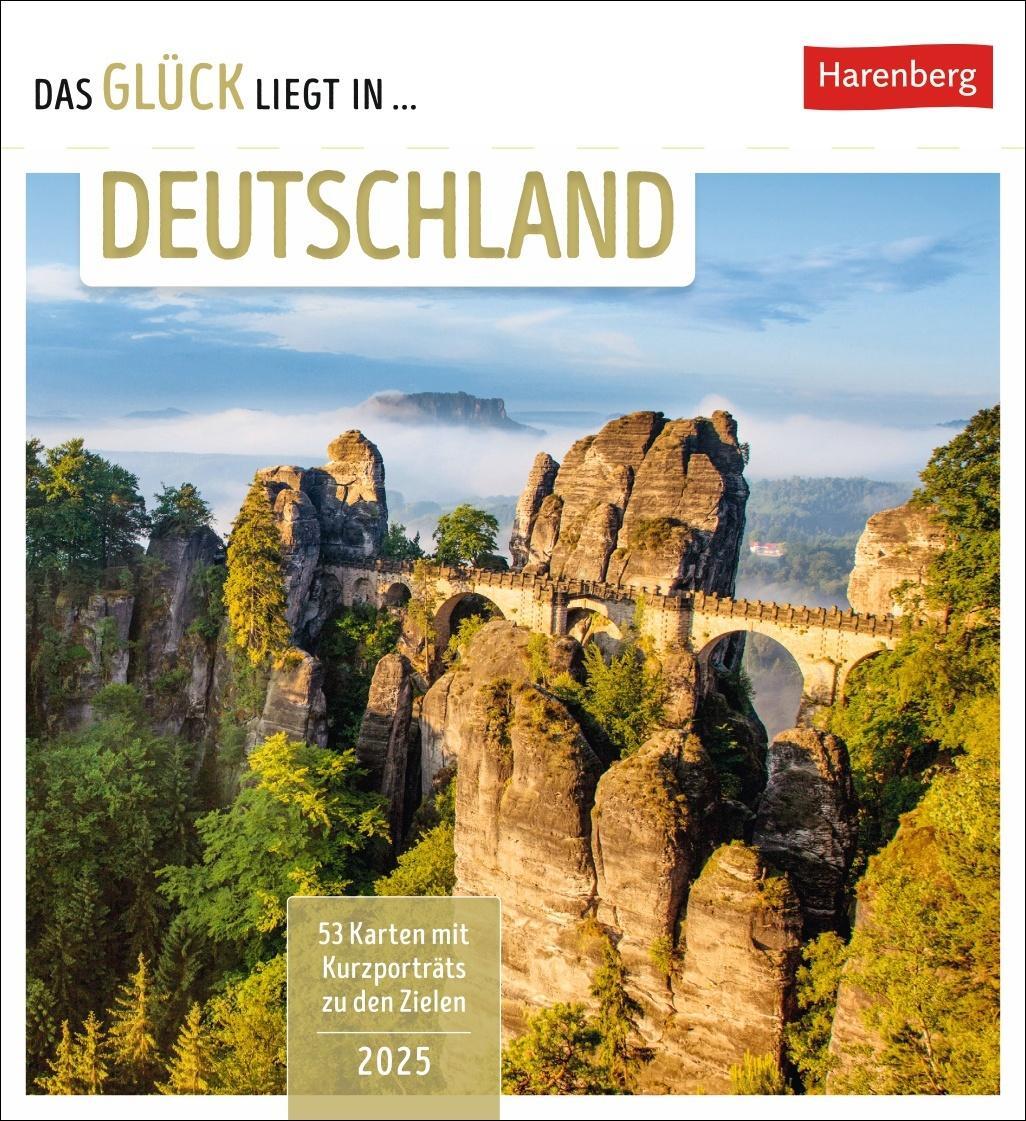 Cover: 9783840034855 | Das Glück liegt in Deutschland Postkartenkalender 2025 -...