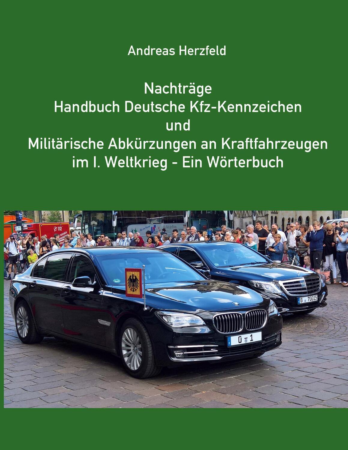 Cover: 9783935131193 | Nachträge Handbuch deutsche Kfz-Kennzeichen und Militärische...