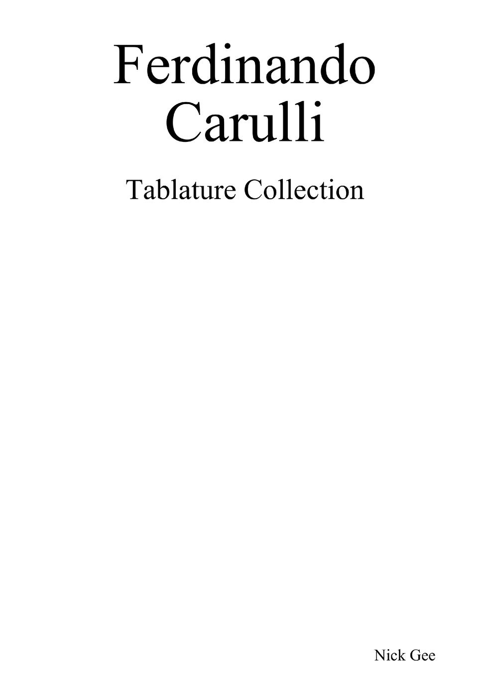 Cover: 9780244321062 | Carulli | Nick Gee | Taschenbuch | Englisch | 2017 | Lulu.com