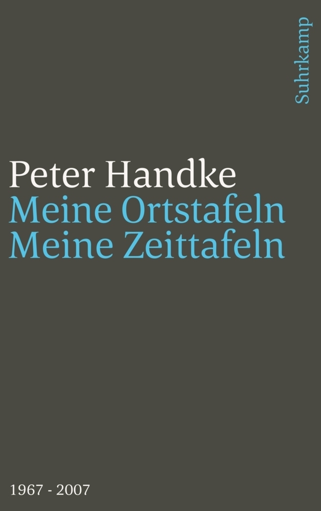 Cover: 9783518242360 | Meine Ortstafeln - Meine Zeittafeln | 1967 - 2007 | Peter Handke