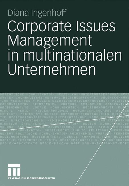 Cover: 9783531142166 | Corporate Issues Management in multinationalen Unternehmen | Ingenhoff