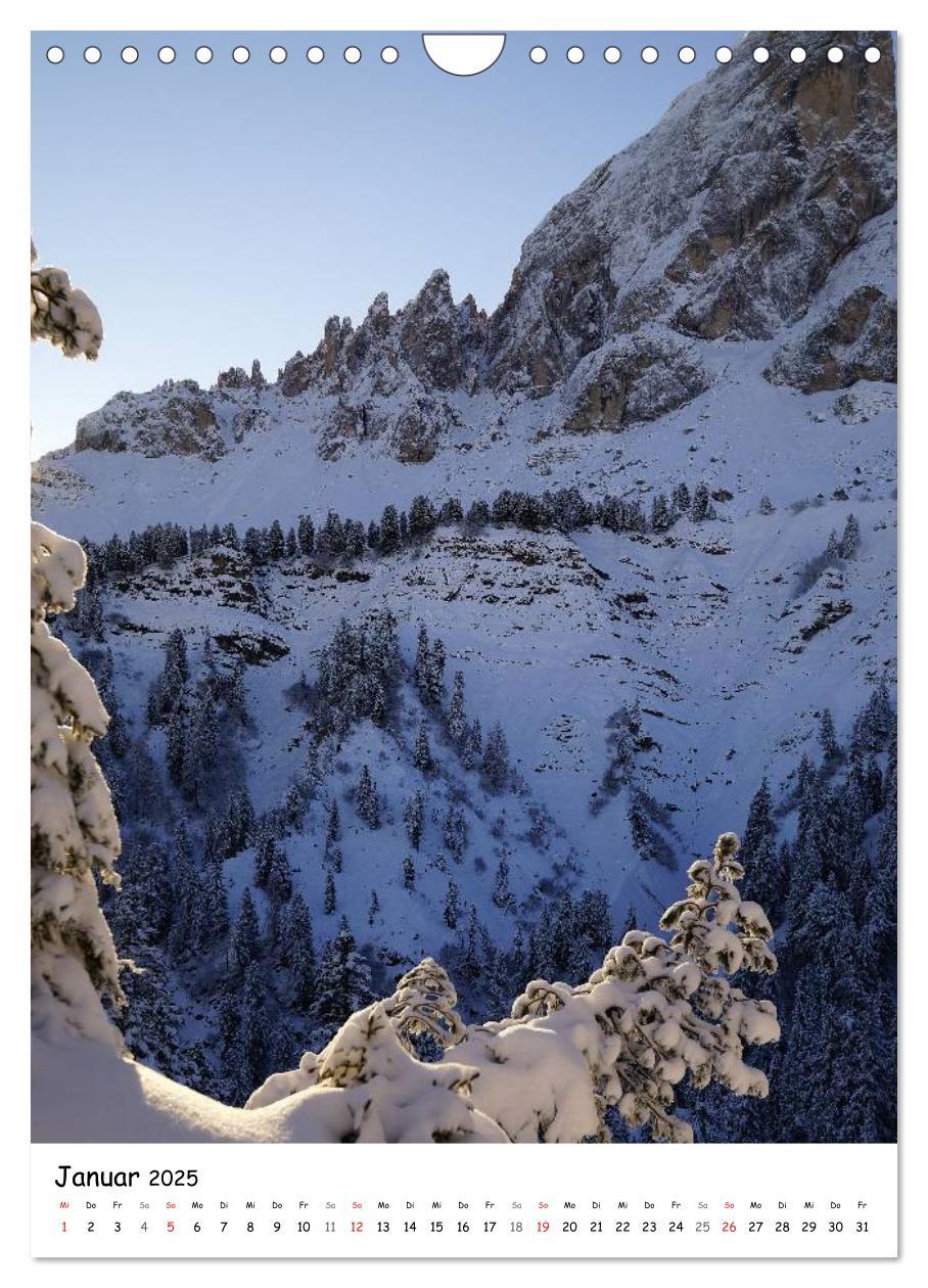 Bild: 9783457046791 | Die Dolomiten um Südtirol (Wandkalender 2025 DIN A4 hoch), CALVENDO...