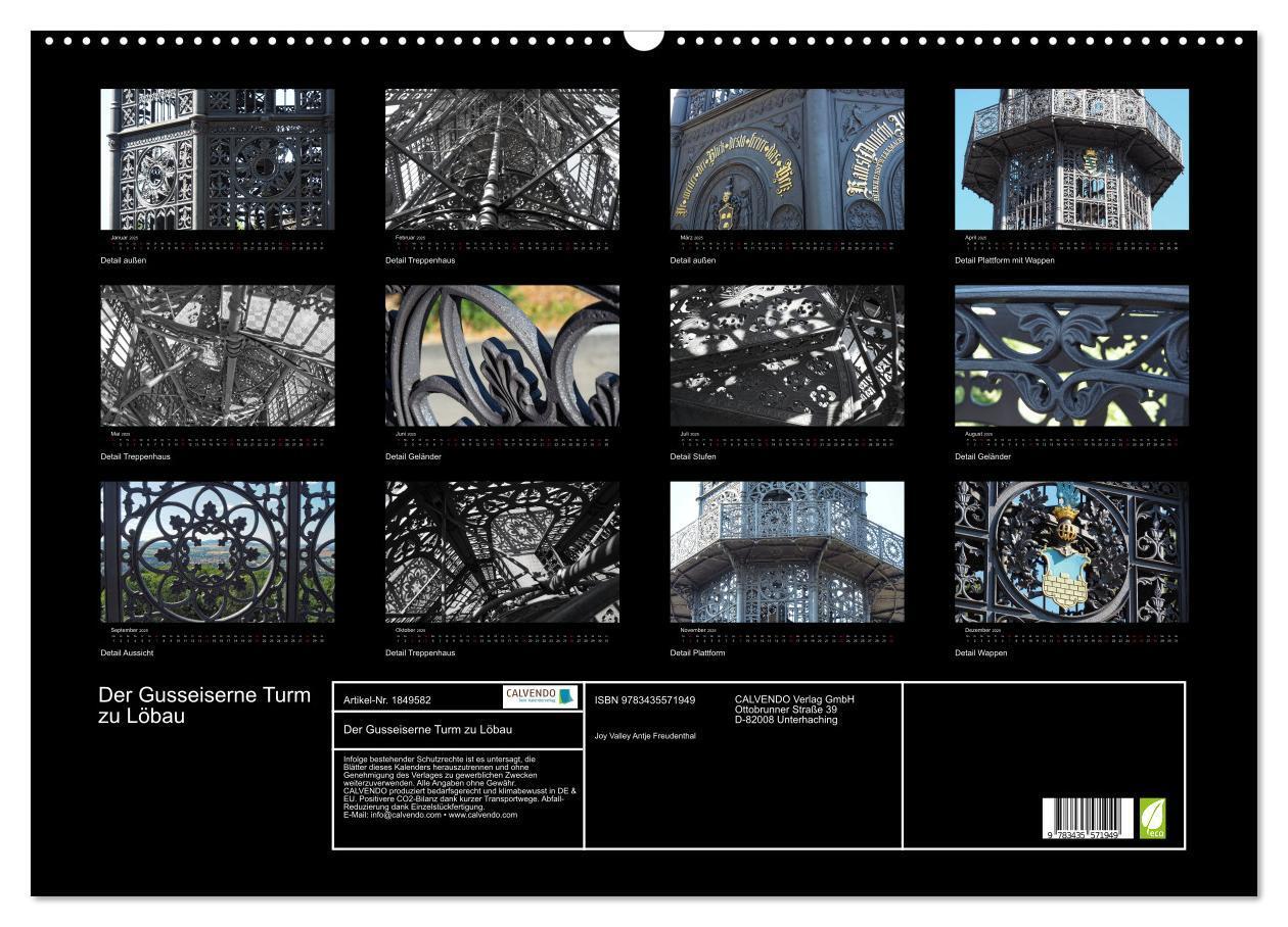 Bild: 9783435571949 | Der Gusseiserne Turm zu Löbau (Wandkalender 2025 DIN A2 quer),...