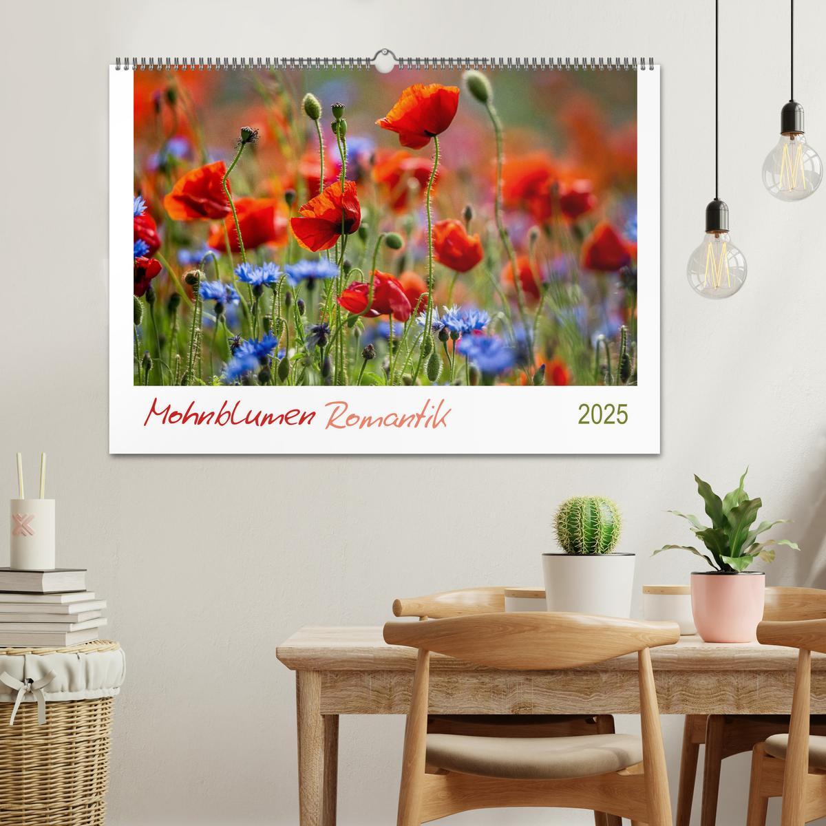 Bild: 9783435121885 | Mohnblumen Romantik (Wandkalender 2025 DIN A2 quer), CALVENDO...