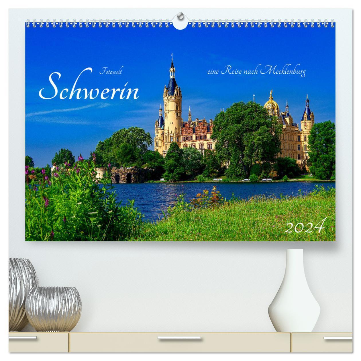Cover: 9783383691737 | Schwerin Mecklenburg (hochwertiger Premium Wandkalender 2024 DIN A2...