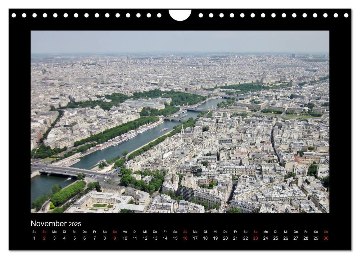 Bild: 9783435721139 | Paris von oben (Wandkalender 2025 DIN A4 quer), CALVENDO...