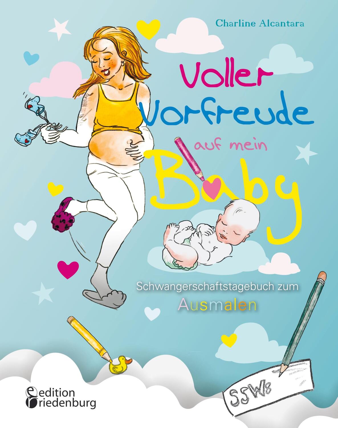 Cover: 9783990820889 | Voller Vorfreude auf mein Baby: Schwangerschaftstagebuch zum Ausmalen