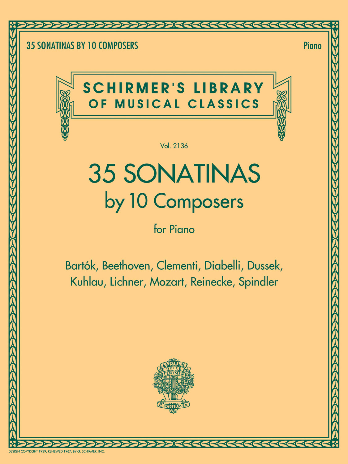 Cover: 888680717155 | 35 Sonatinas by 10 Composers for Piano | Piano Collection | Buch