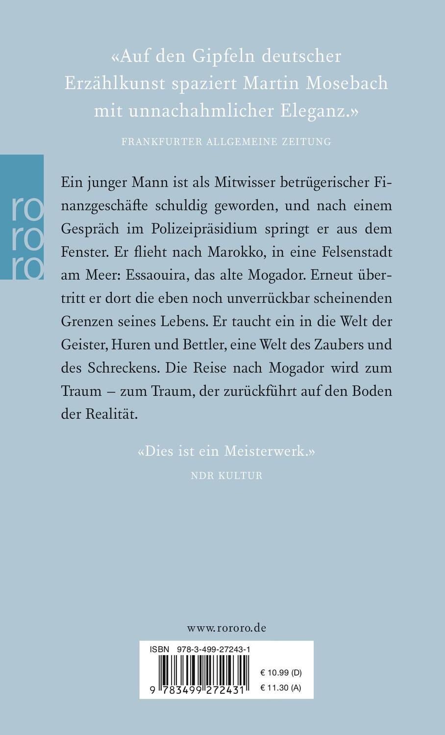 Rückseite: 9783499272431 | Mogador | Martin Mosebach | Taschenbuch | Deutsch | 2018