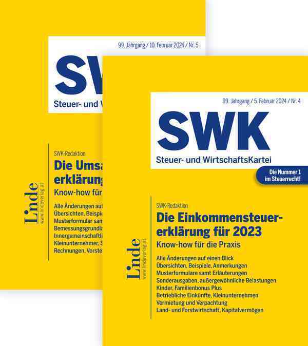 Cover: 9783707349580 | Die Steuererklärungen für 2023 - Band 1 + 2 | Stefan Menhofer | 180 S.