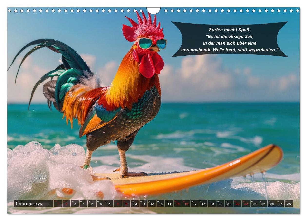 Bild: 9783457156063 | Der tierisch lustige Surfkalender (Wandkalender 2025 DIN A3 quer),...