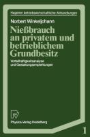 Cover: 9783790803693 | Nießbrauch an privatem und betrieblichem Grundbesitz | Winkeljohann