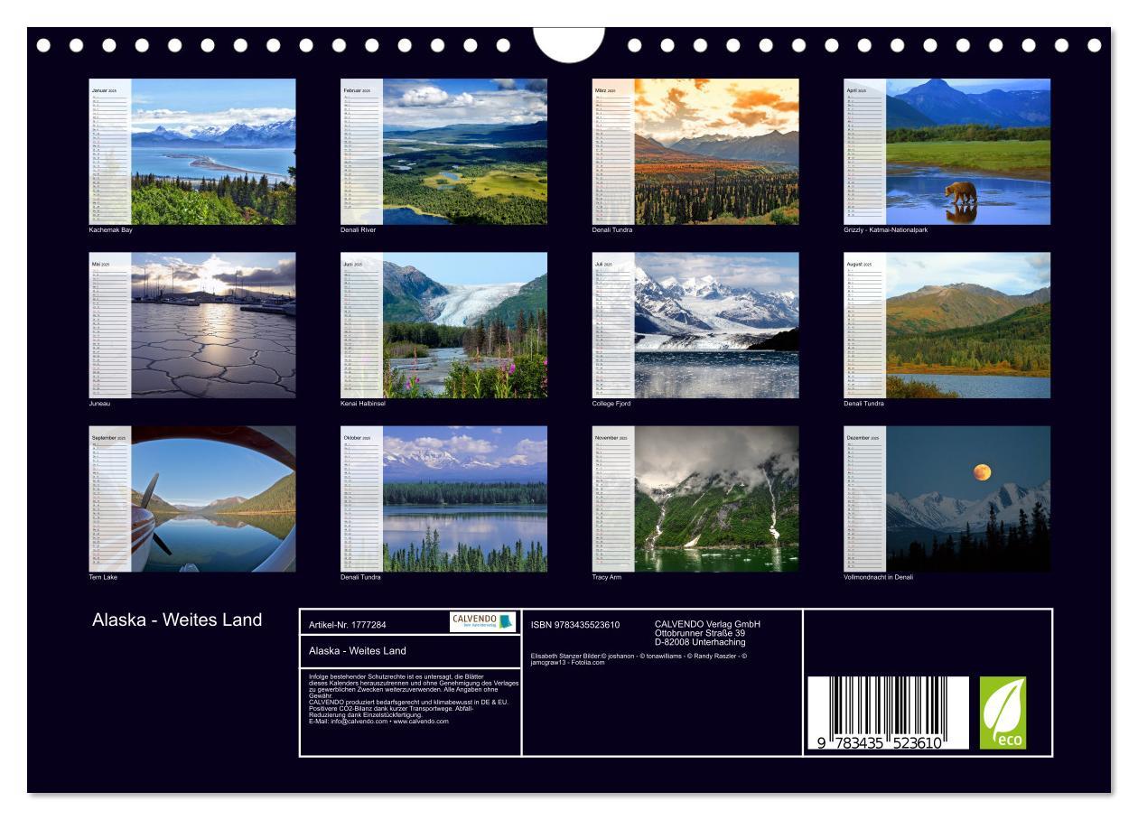 Bild: 9783435523610 | Alaska - Weites Land (Wandkalender 2025 DIN A4 quer), CALVENDO...