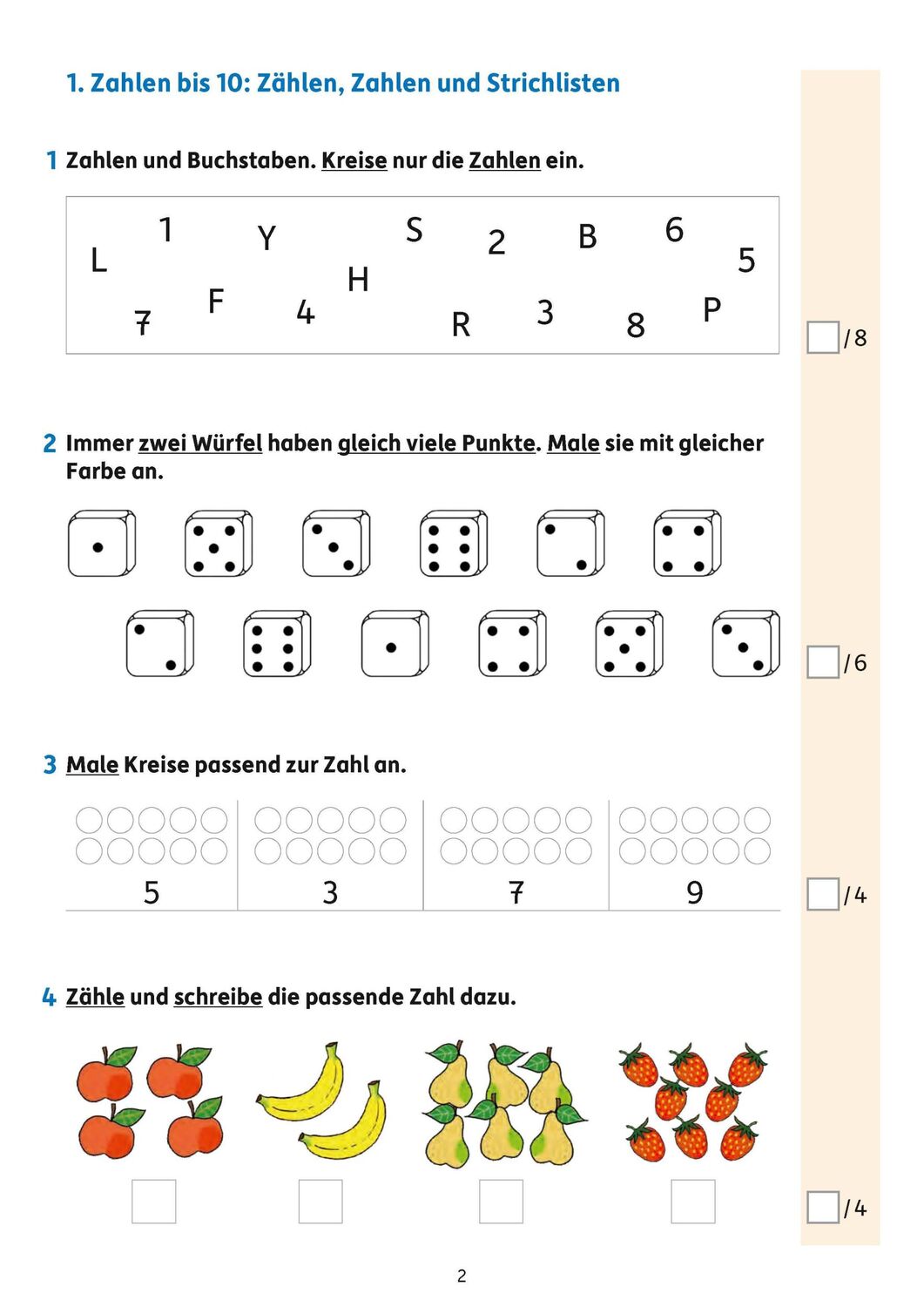 Bild: 9783881001816 | Tests in Mathe - Lernzielkontrollen 1. Klasse, A4- Heft | Spiecker