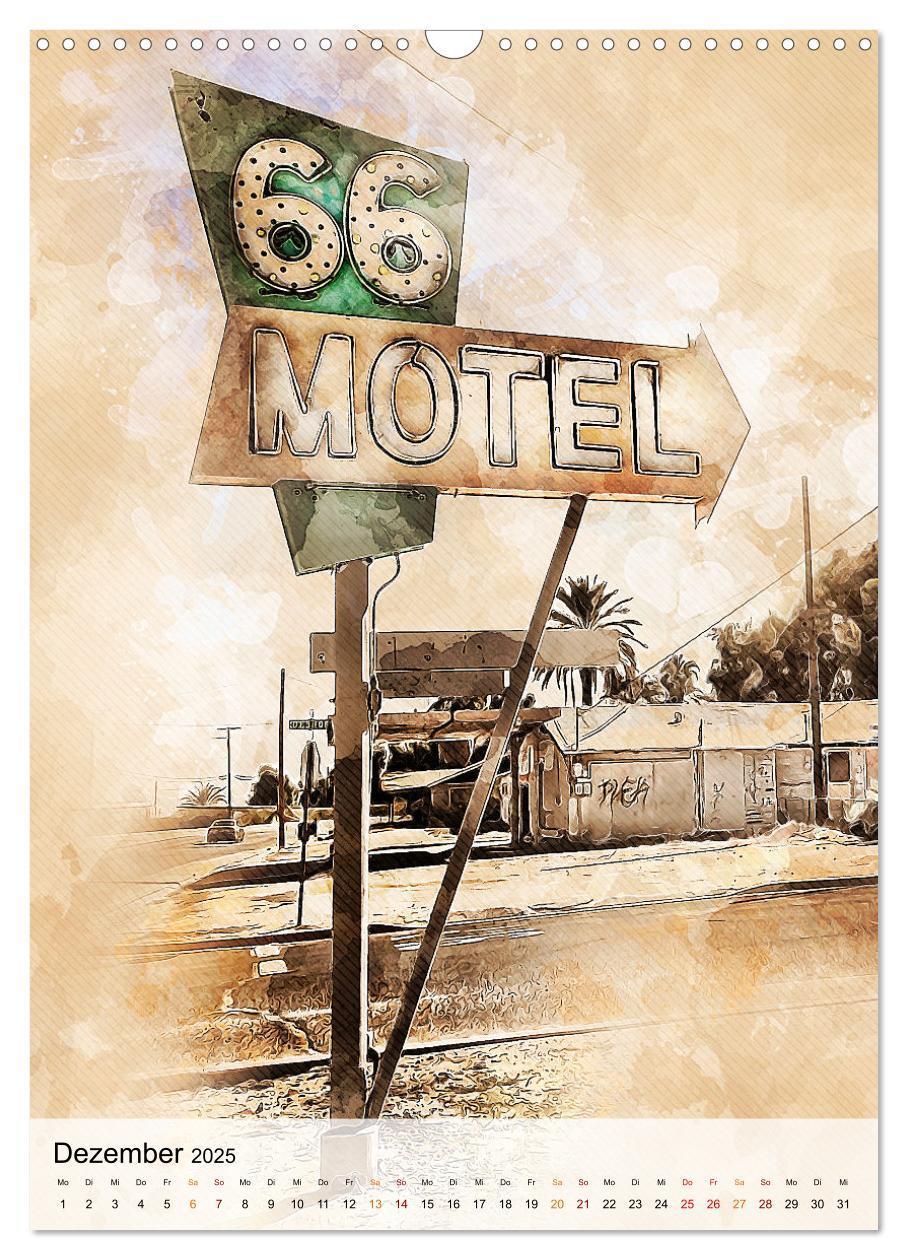 Bild: 9783435930654 | Route 66 - 2451 Meilen (Wandkalender 2025 DIN A3 hoch), CALVENDO...