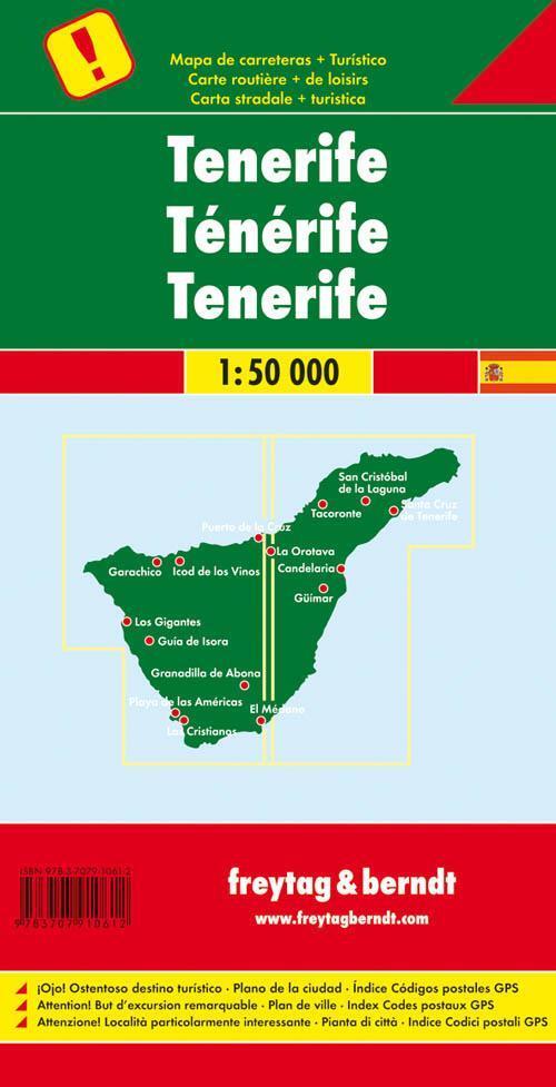 Rückseite: 9783707910612 | Teneriffa 1 : 50 000 | (Land-)Karte | Deutsch | 2009