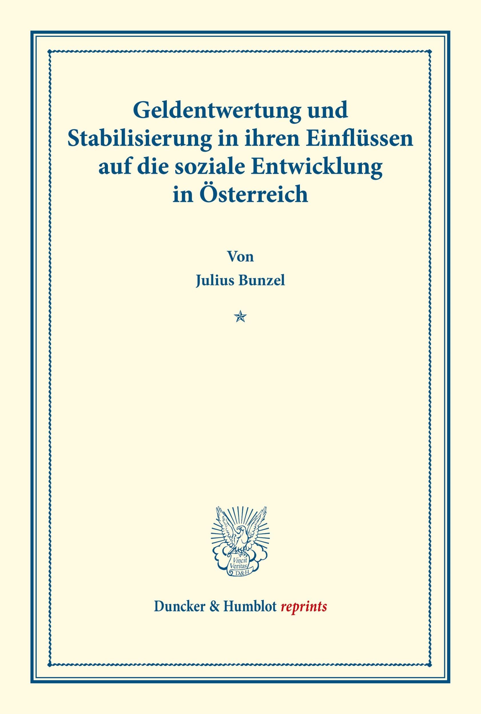 Cover: 9783428174997 | Geldentwertung und Stabilisierung in ihren Einflüssen auf die...