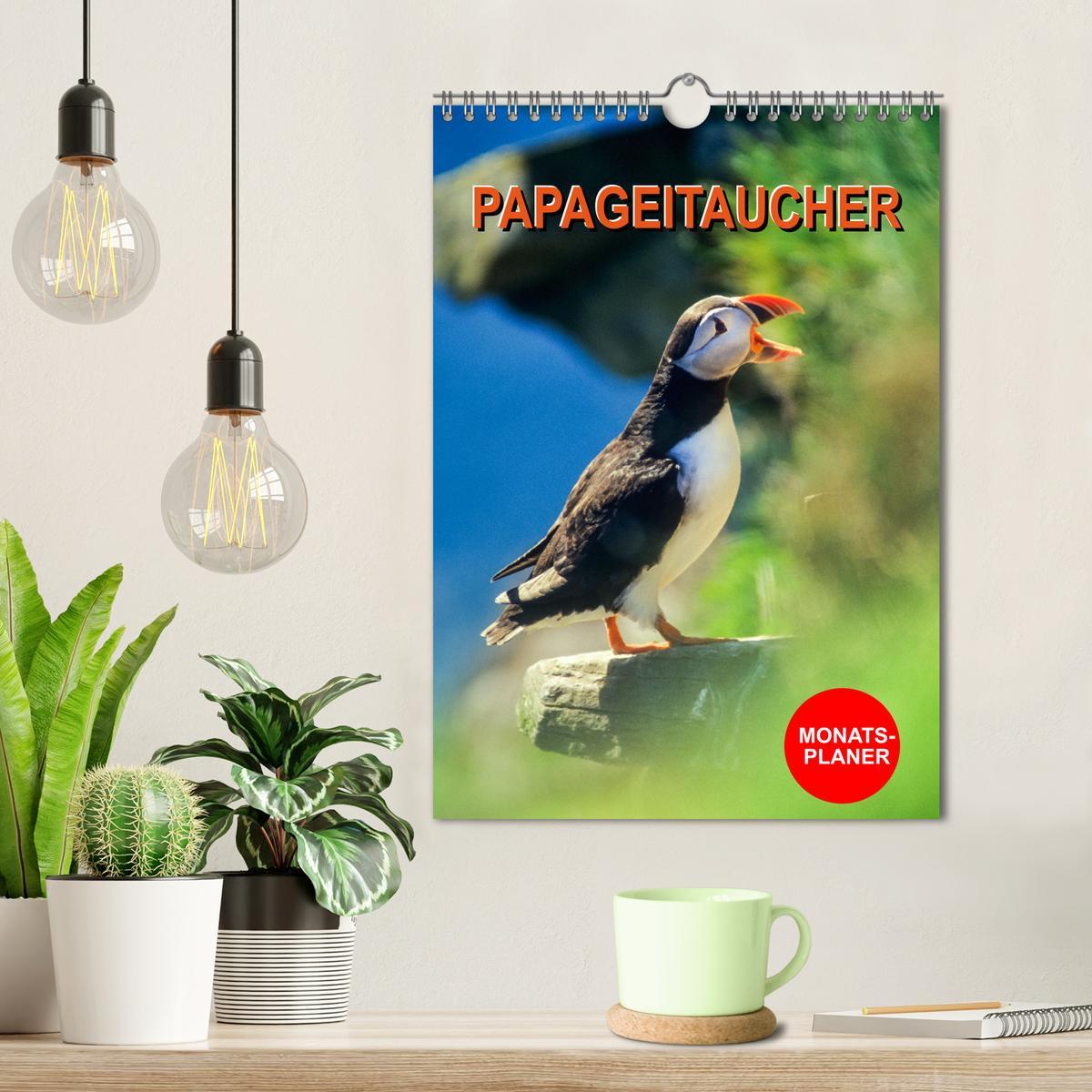 Bild: 9783435927678 | Papageitaucher Monatsplaner (Wandkalender 2025 DIN A4 hoch),...