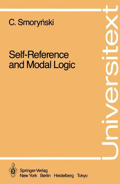 Cover: 9780387962092 | Self-Reference and Modal Logic | Craig Smorynski | Taschenbuch | 1985