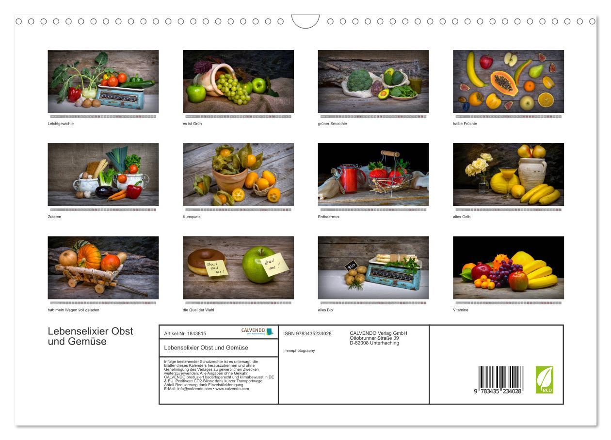 Bild: 9783435234028 | Lebenselixier Obst und Gemüse (Wandkalender 2025 DIN A3 quer),...