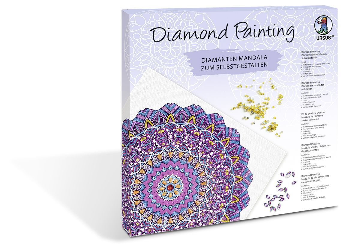 Cover: 4008525250364 | Diamond Painting "Diamantane Mandala Set 8", lila / pink / blau | 2023