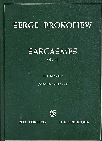 Cover: 9790206100581 | Sarcasmes, op.17 | Sergei Prokofiev | Buch | Rob. Forberg Musikverlag