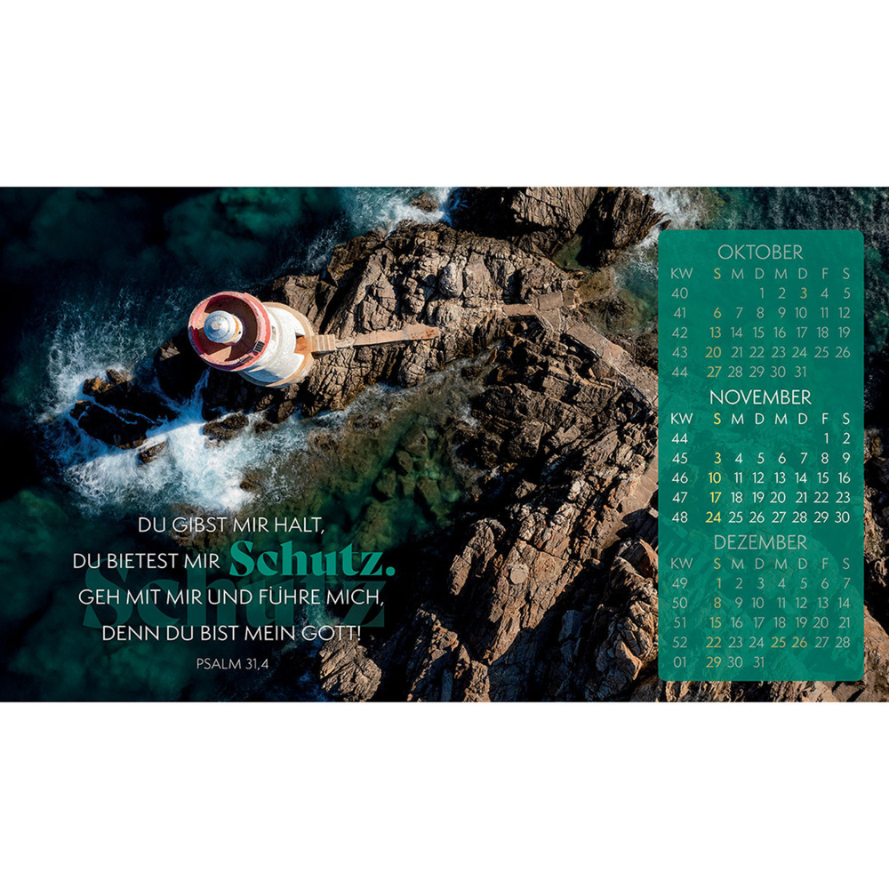 Bild: 9783754868546 | Abenteuer Glauben wagen 2024 | Postkartenkalender für Glaubensmänner