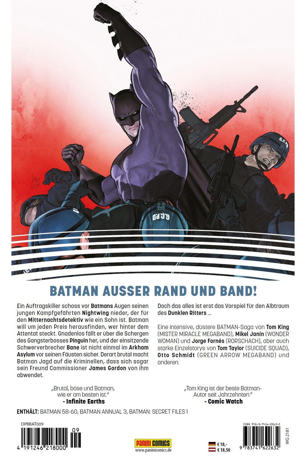 Rückseite: 9783741622632 | Batman | Bd. 9 (2. Serie): Flügel des Schreckens | Tom King (u. a.)