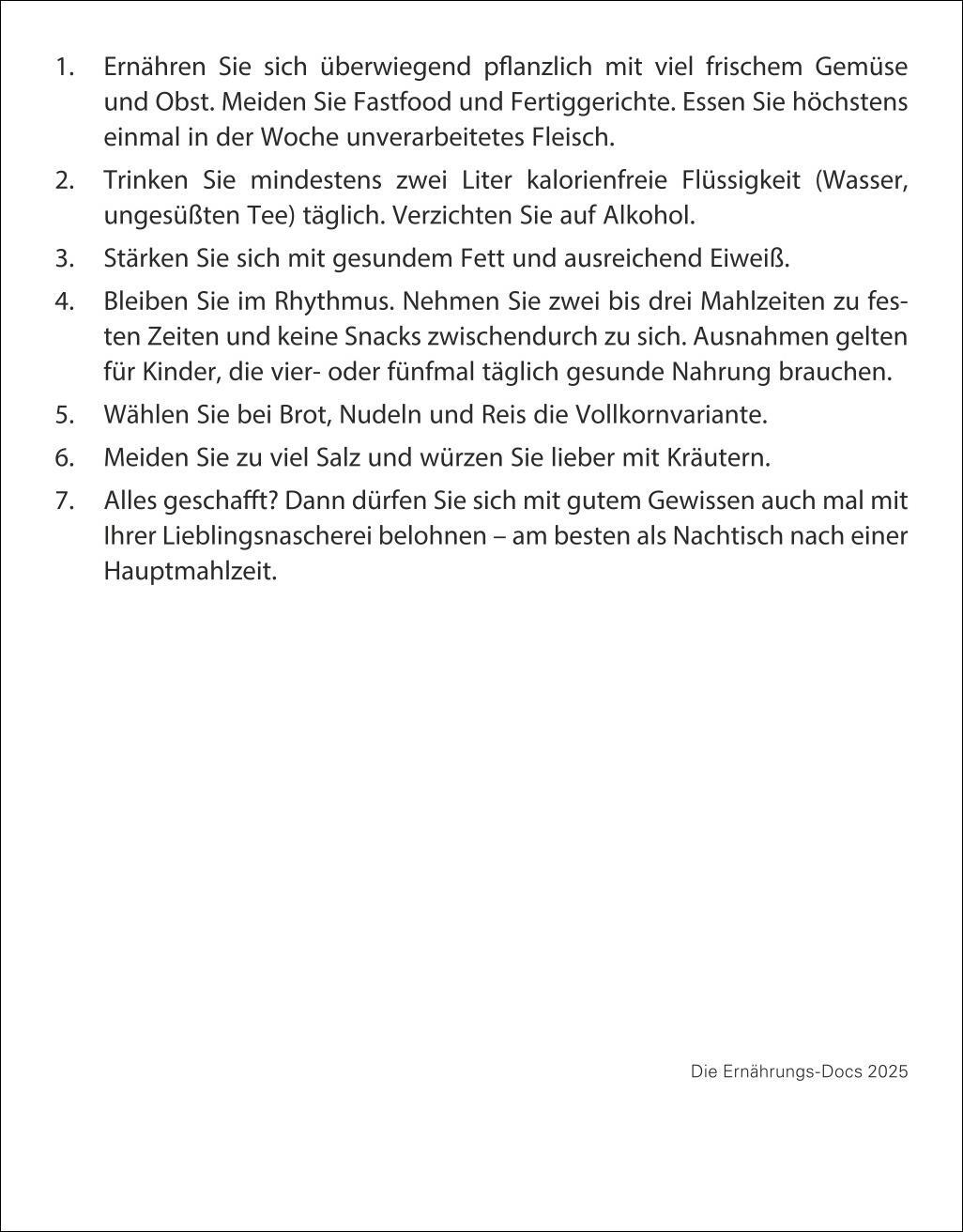 Bild: 9783756409105 | Die Ernährungs-Docs - Gesund durch das Jahr Tagesabreißkalender 2025