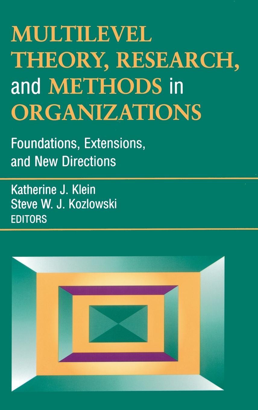 Cover: 9780787952280 | Multilevel Theory, Research, and Methods in Organizations | Buch