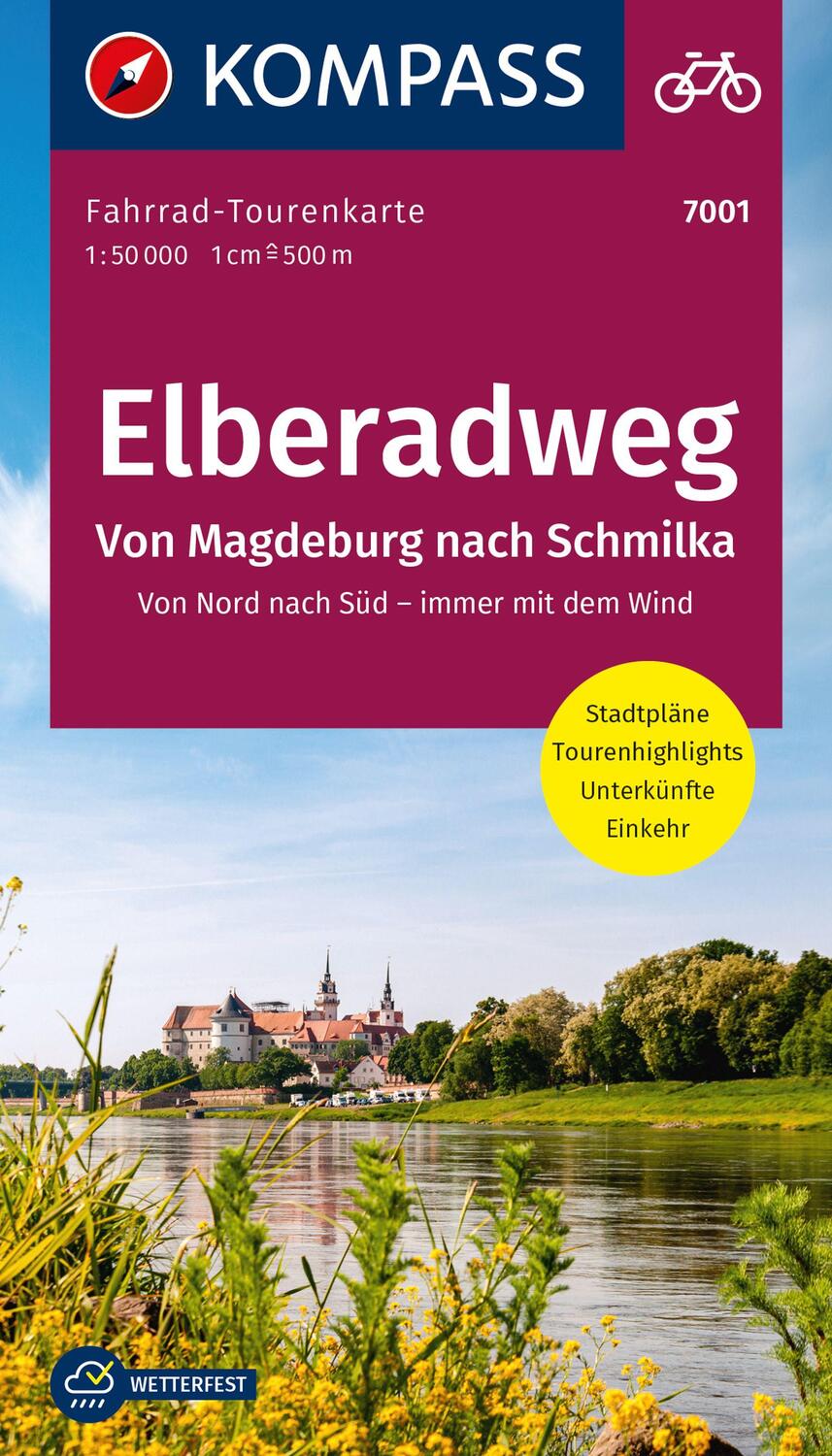 Cover: 9783991218388 | KOMPASS Fahrrad-Tourenkarte Elberadweg - von Magdeburg nach...