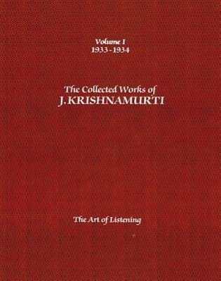 Cover: 9781934989340 | The Collected Works of J. Krishnamurti, Volume I: 1933-1934: The...