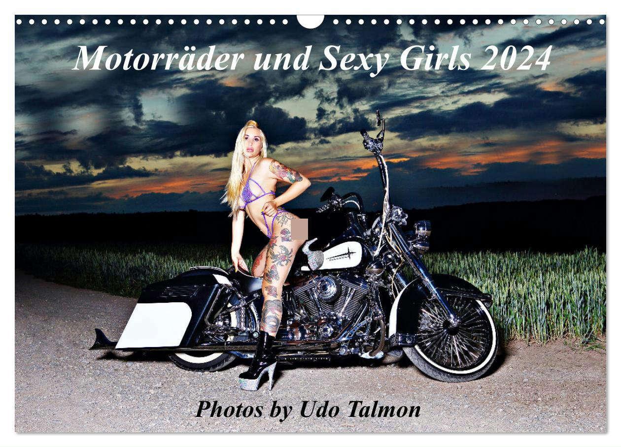 Cover: 9783675820975 | Motorräder und Sexy Girls (Wandkalender 2024 DIN A3 quer), CALVENDO...