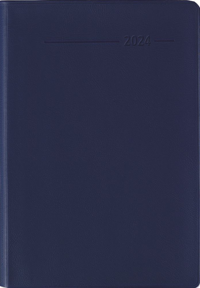 Cover: 4251732338107 | Taschenkalender Buch PVC blau 2024 - Büro-Kalender 8x11,5 cm - 1...