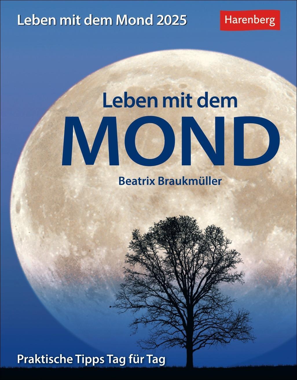 Cover: 9783840033889 | Leben mit dem Mond Tagesabreißkalender 2025 - Praktische Tipps Tag...
