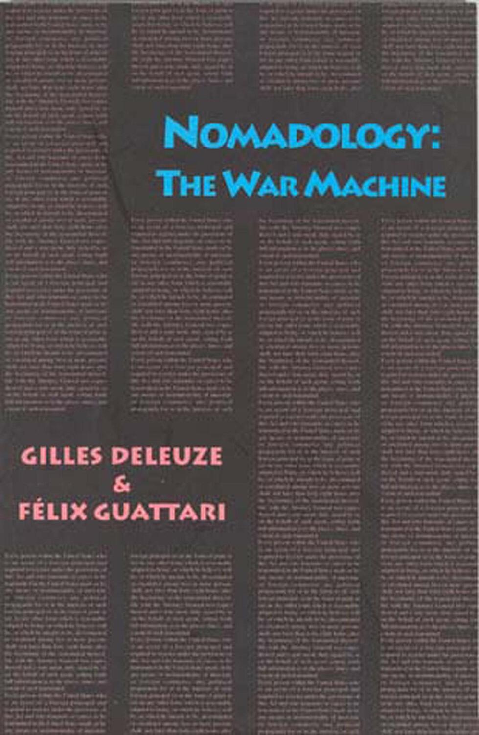 Cover: 9780936756097 | Nomadology: The War Machine | Gilles Deleuze (u. a.) | Taschenbuch