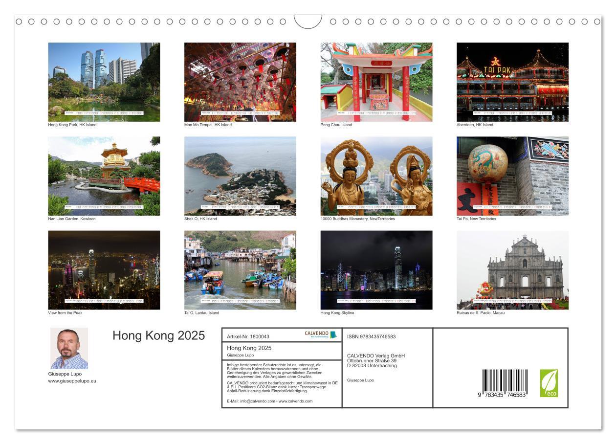 Bild: 9783435746583 | Hong Kong 2025 (Wandkalender 2025 DIN A3 quer), CALVENDO...