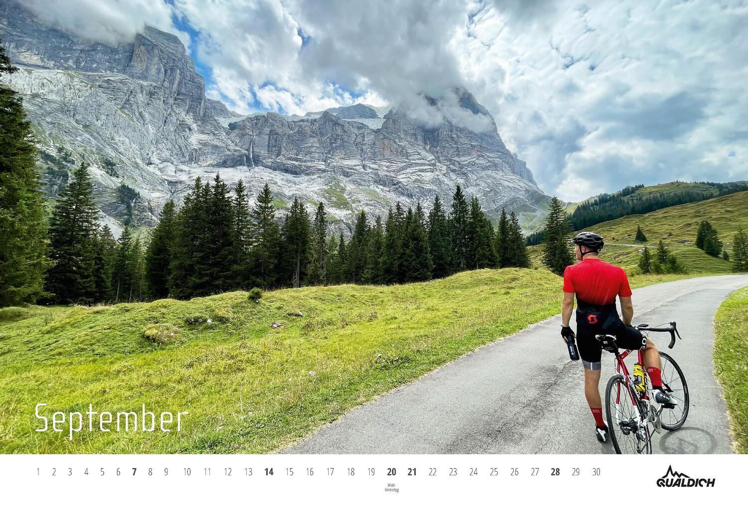 Bild: 9783942191159 | quäldich.de-Rennrad-Kalender 2025 Format DIN A3 | Kalender | Deutsch