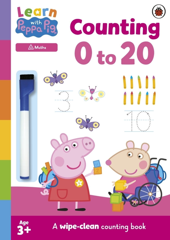 Cover: 9780241601808 | Learn with Peppa: Counting 0-20 | Wipe-Clean Activity Book | Peppa Pig