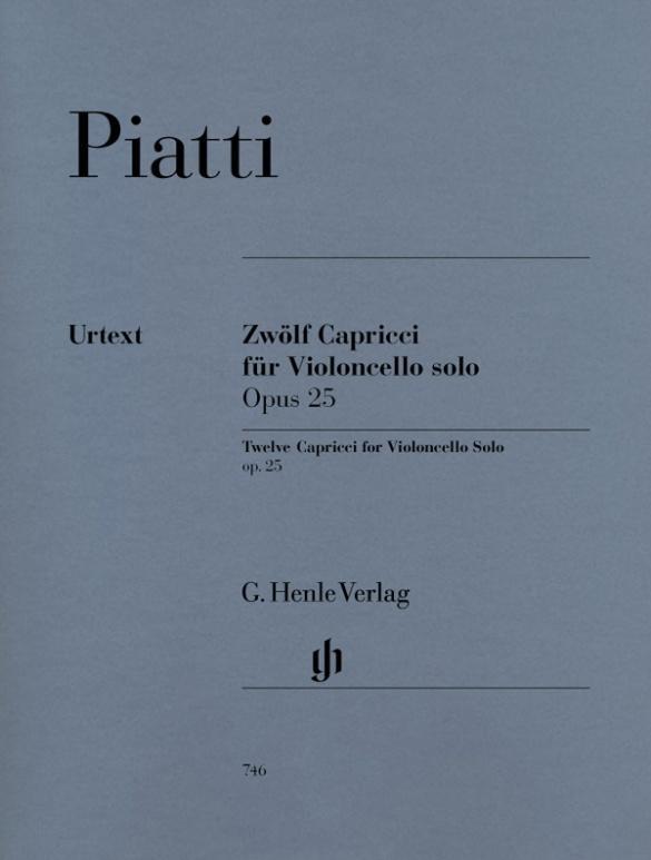 Cover: 9790201807461 | Piatti, Alfredo - 12 Capricci op. 25 für Violoncello solo | Piatti