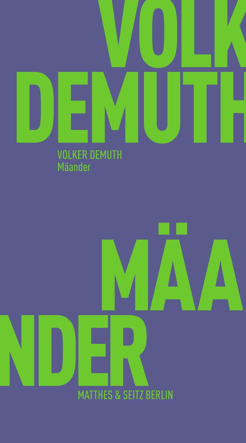 Cover: 9783751830072 | Mäander | Volker Demuth | Taschenbuch | Fröhliche Wissenschaft | 2023