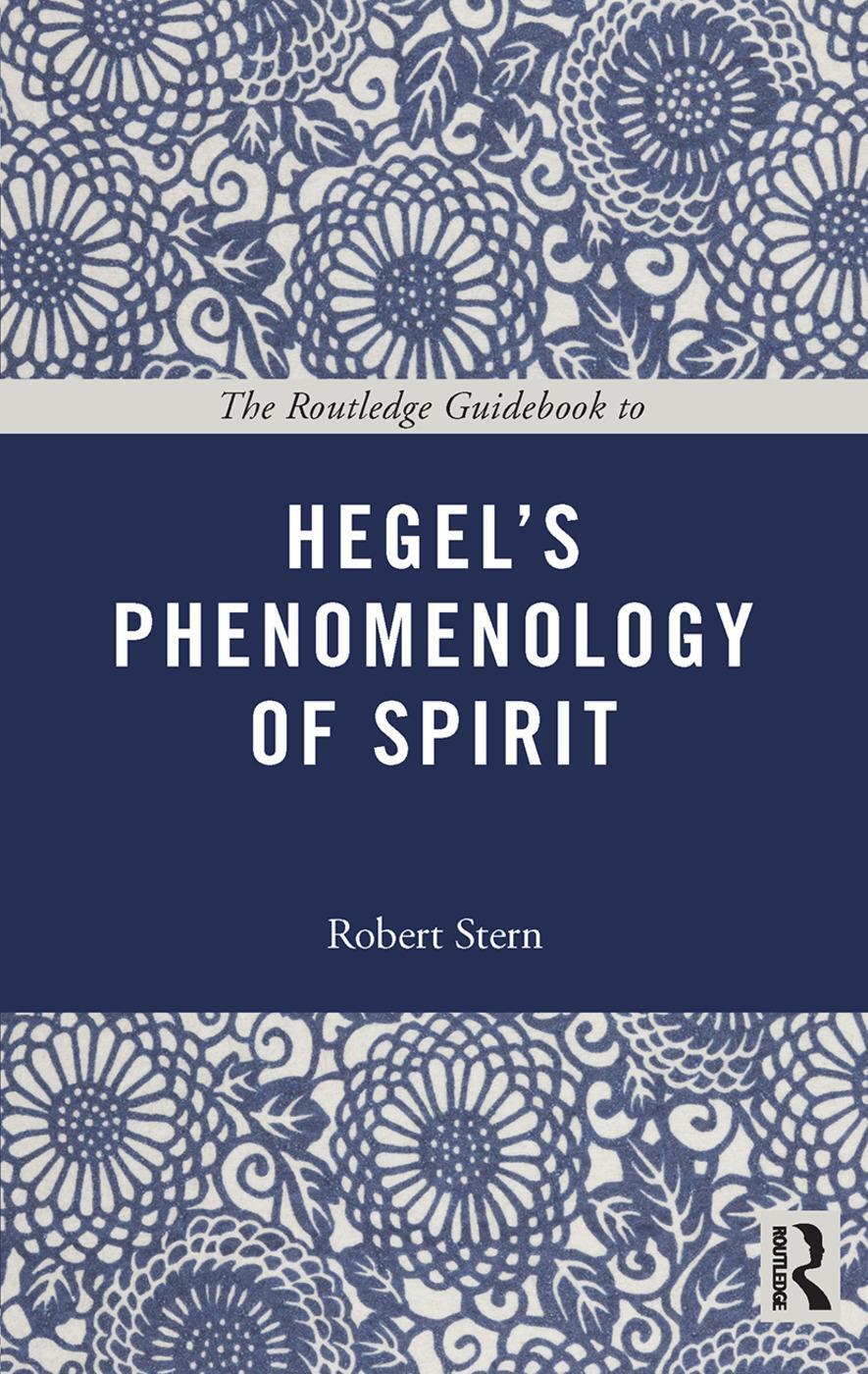 Cover: 9780415664462 | The Routledge Guidebook to Hegel's Phenomenology of Spirit | Stern