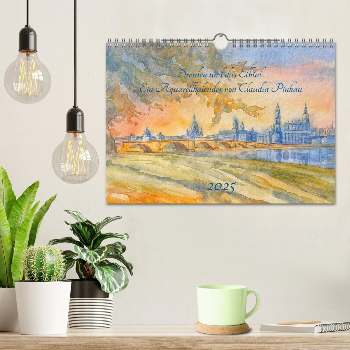 Bild: 9783457224717 | Dresden und das Elbtal - Ein Aquarellkalender von Claudia Pinkau...