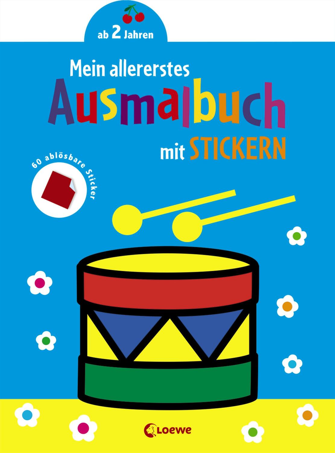Cover: 9783743210264 | Mein allererstes Ausmalbuch mit Stickern (Trommel) | Broschüre | 2021