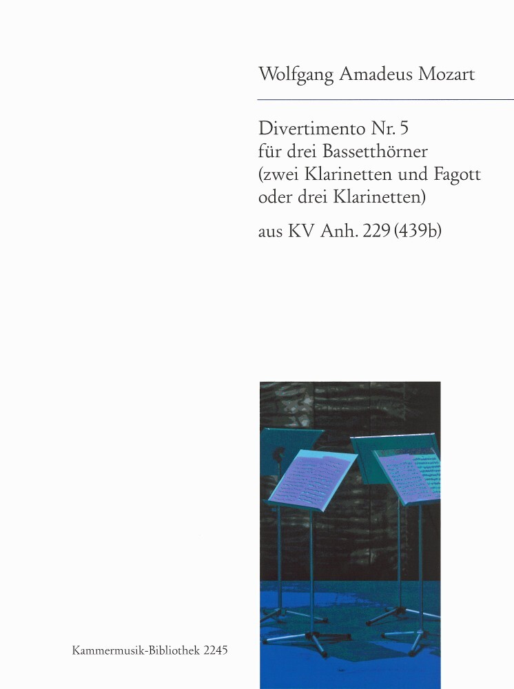Cover: 9790004501498 | Divertimento Nr. 5 KV Anh. 229 (439b) | Wolfgang Amadeus Mozart | Buch